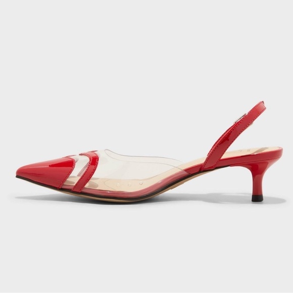 A NEW DAY Red Heart Eleanor Slingback Sandals Heels- Various Sizes - Picture 3 of 9